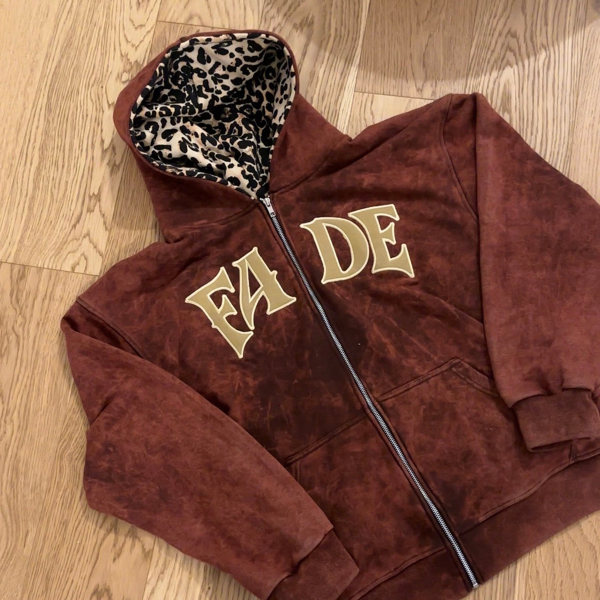 F4DE Leopard Zip Up | Limited Edition Heavyweight Hoodie – F4DE